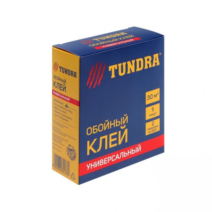 Клей ТУНДРА обойный ТУНДРА, универсальный, коробка, 200 г 3880166