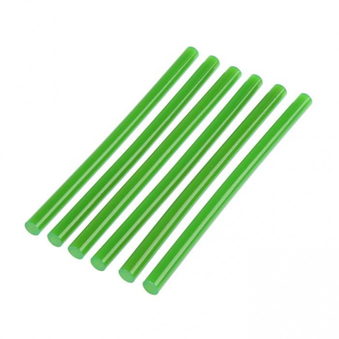 Клеевые стержни Tundra, 11 х 200 мм, зеленые, 6 шт. 4967889