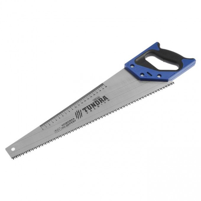 Ножовка по дереву Tundra, 2К рукоятка, 3D заточка, каленый зуб, 7-8 TPI, 450 мм 5155404