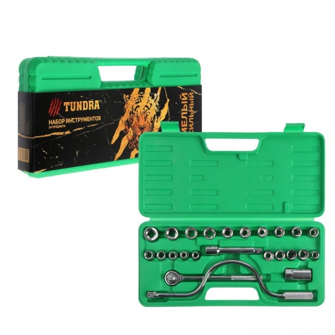 Набор инструментов в кейсе Tundra, подарочная упаковка "Тигр", 24 предмета 881868